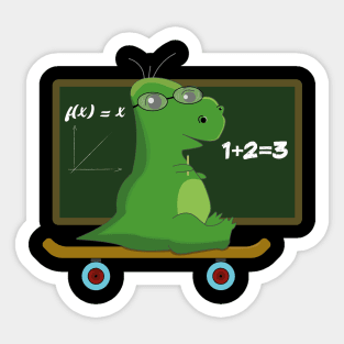 Dinosaur Math Nerd Sticker